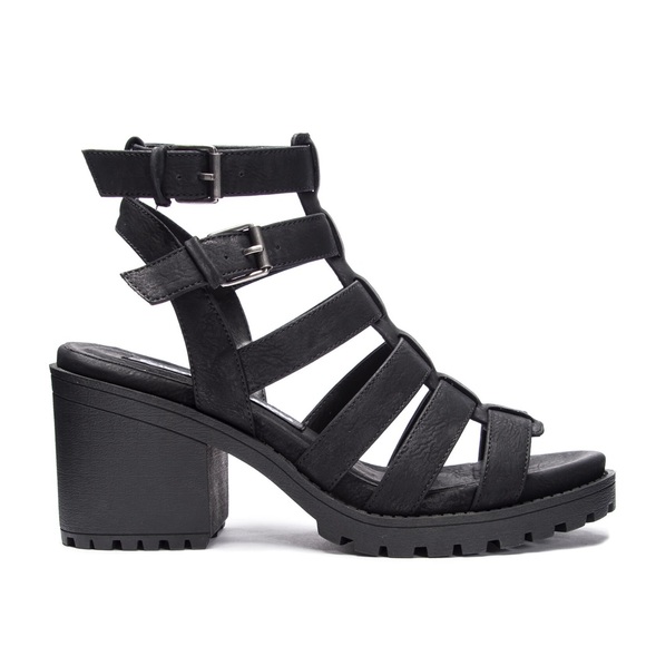 NWOT Chinese Laundry Fun Stuff Chunky Strap Sandal BLACK - SIZE 8 - Picture 5 of 10